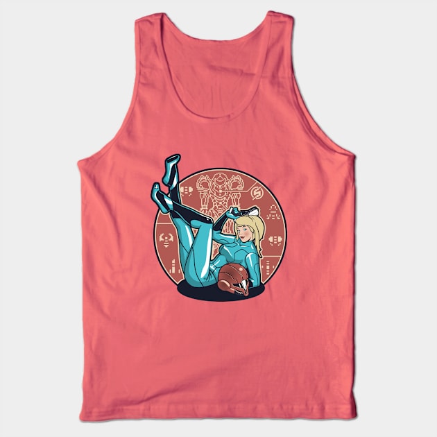 Power-up Pin-up Tank Top by spacemonkeydr